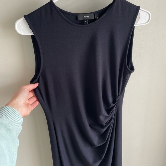 Theory Twist-Front Dress - Night Sky Navy - Size Medium - Picture 8 of 14